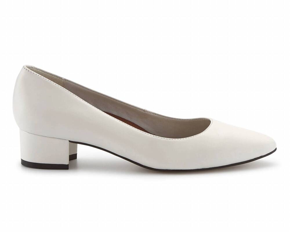 NEW ROS HOMMERSON women's heidi ii pumps in white leather